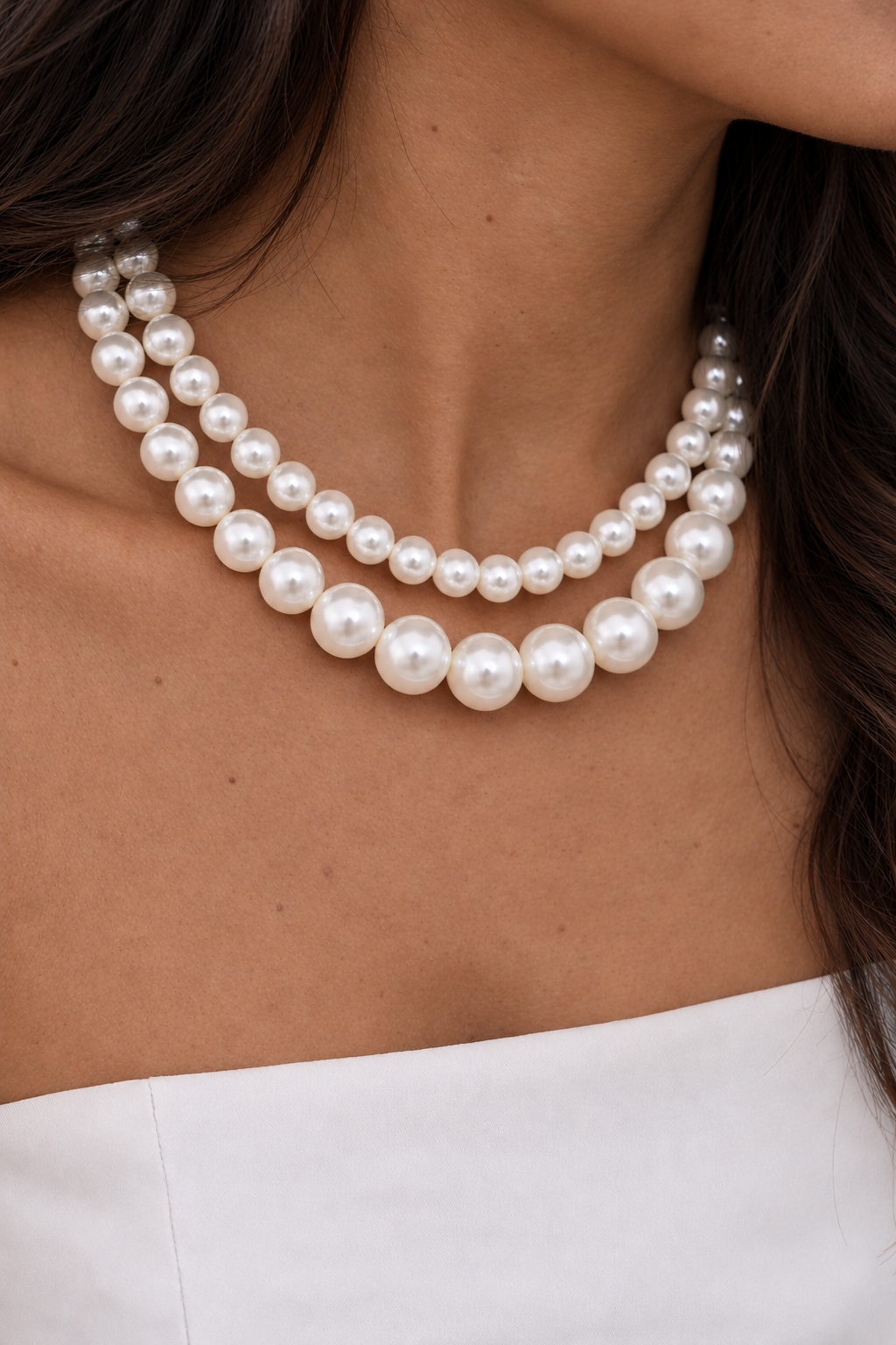 Double Layered Pearl Necklace