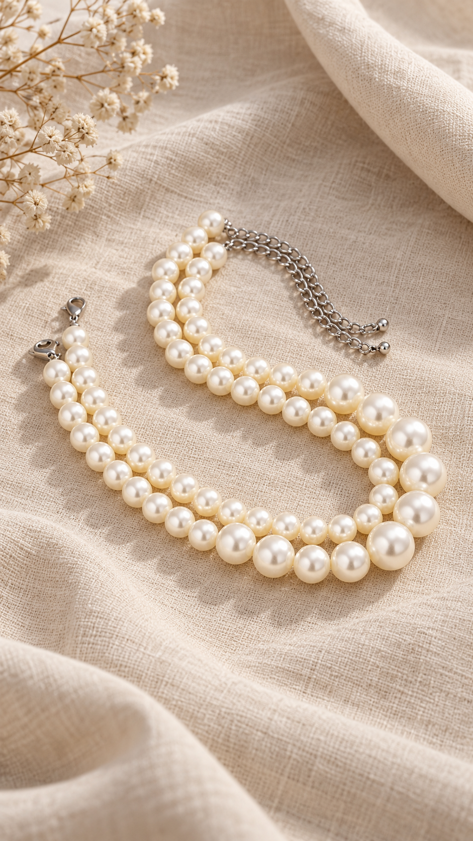 Double Layered Pearl Necklace