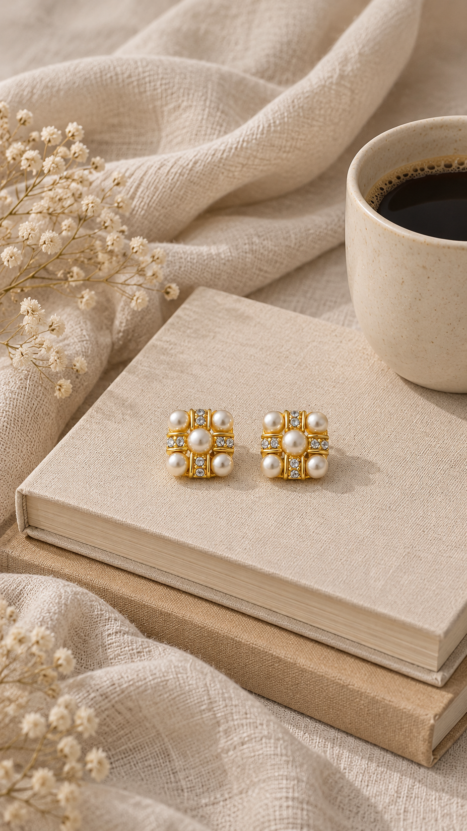 Pearl Square Studs
