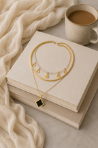 Pearl and Charms Layered Necklace