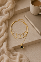 Pearl and Charms Layered Necklace