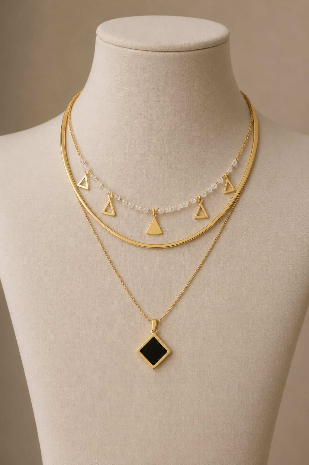 Pearl and Charms Layered Necklace