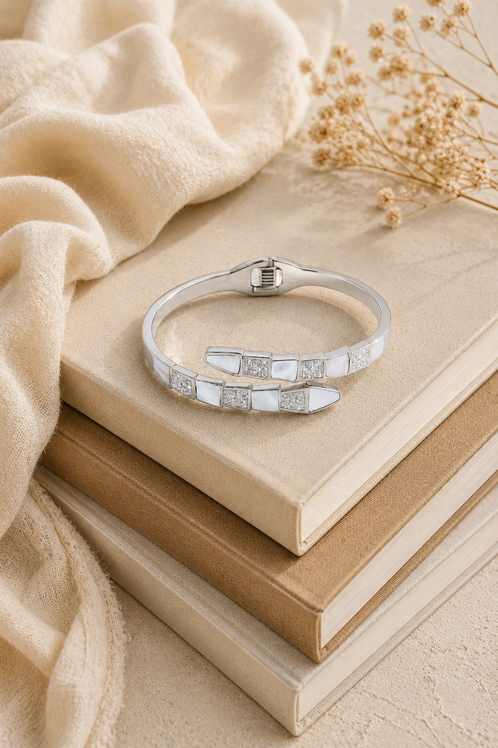 Serpent Openable Cuff Bangle