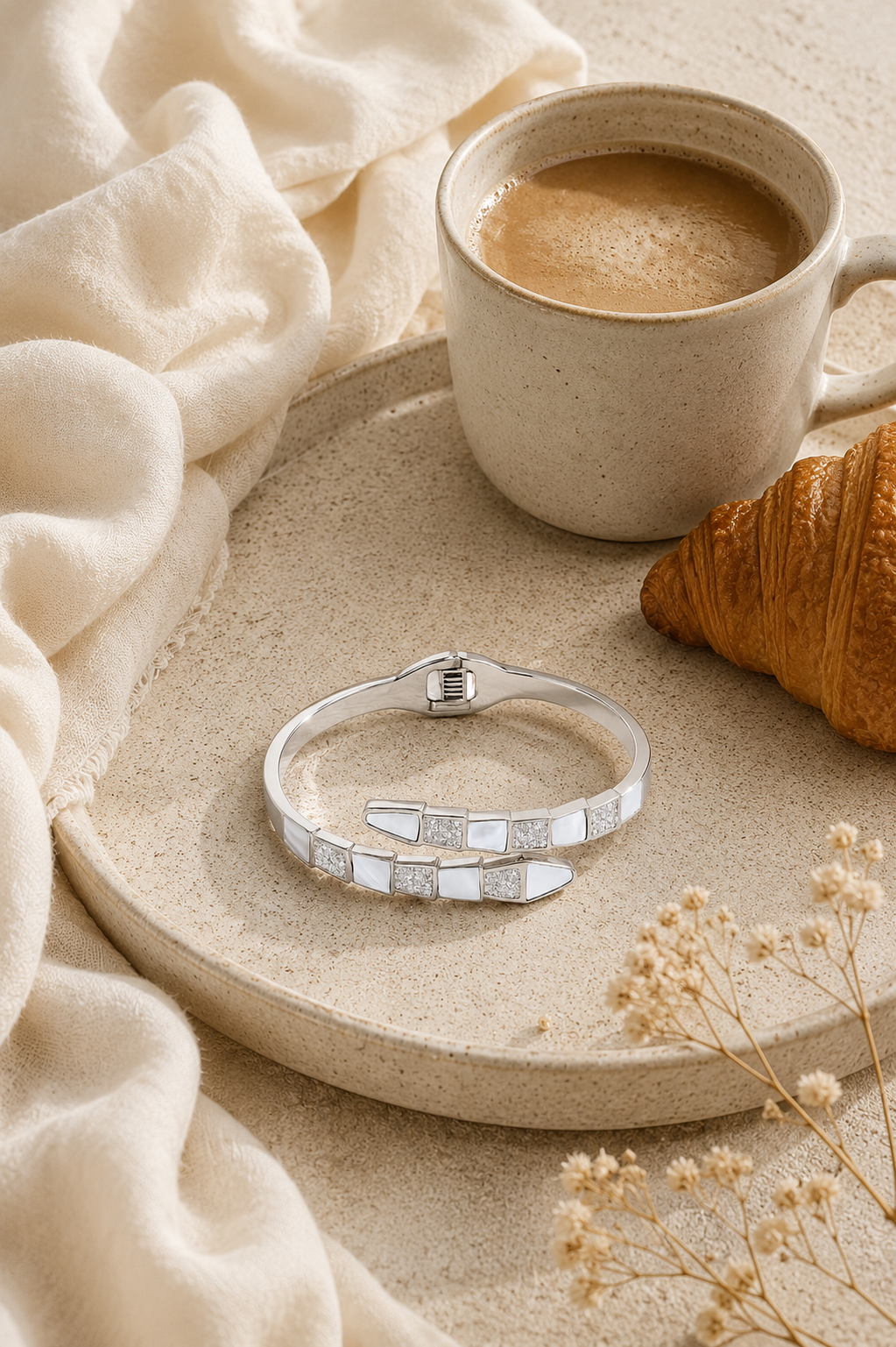 Serpent Openable Cuff Bangle