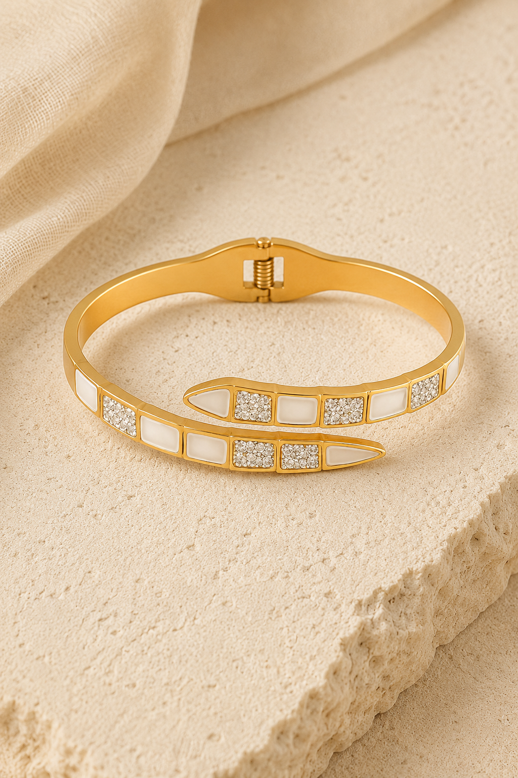 Serpent Openable Cuff Bangle