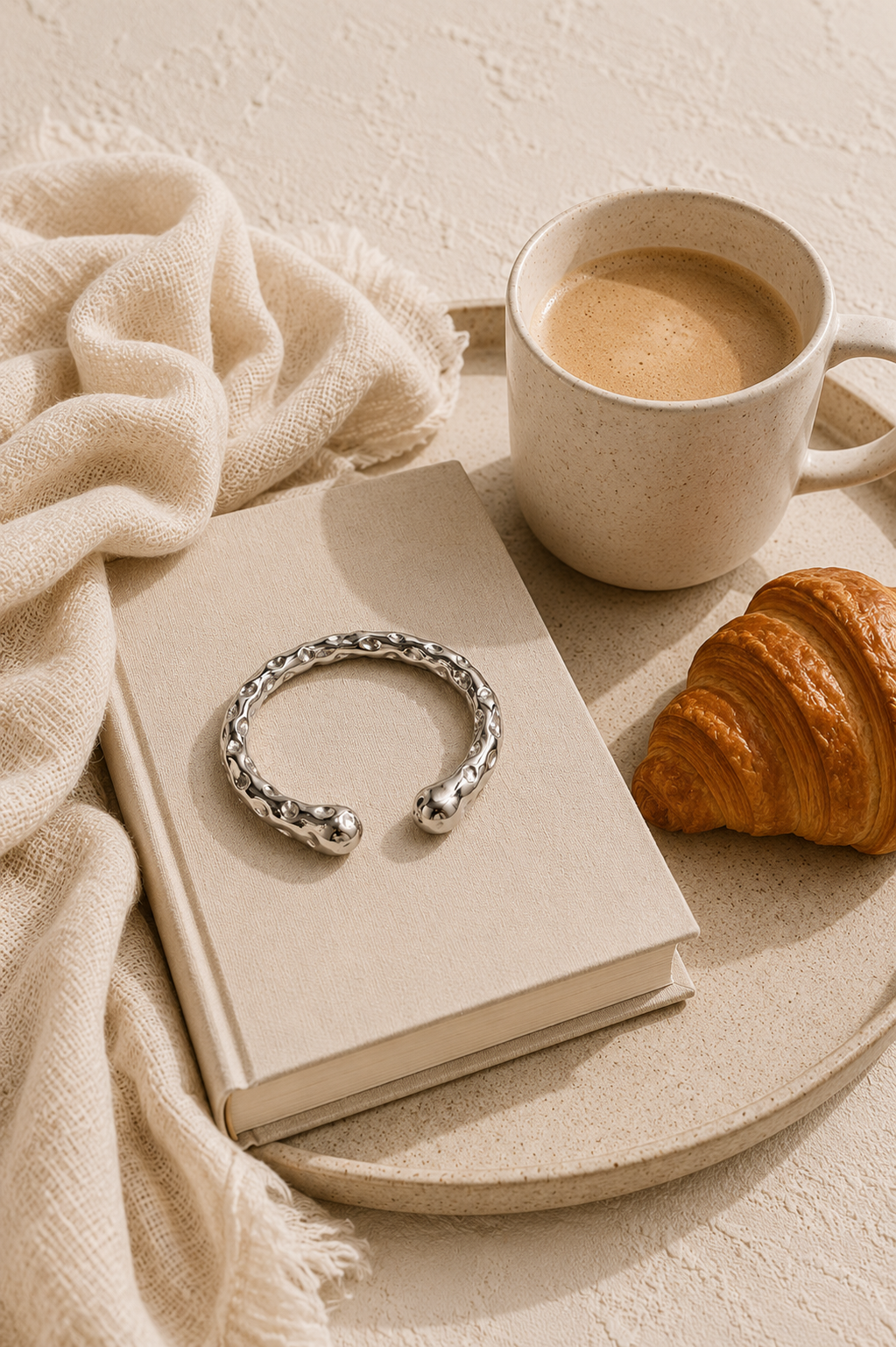Textured Cuff Bangle