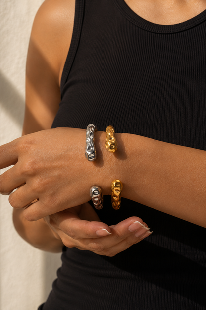 Textured Cuff Bangle
