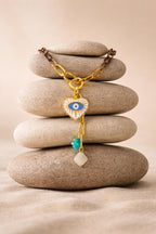 Evil Eye Heart Pendant Necklace