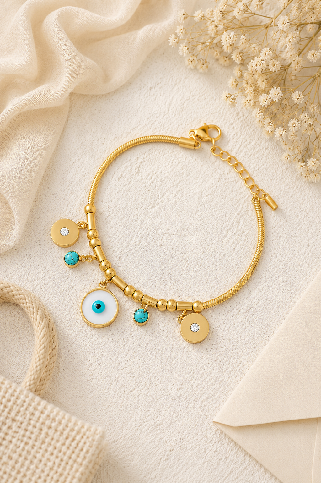 Amanda Evil Eye Charms Bracelet