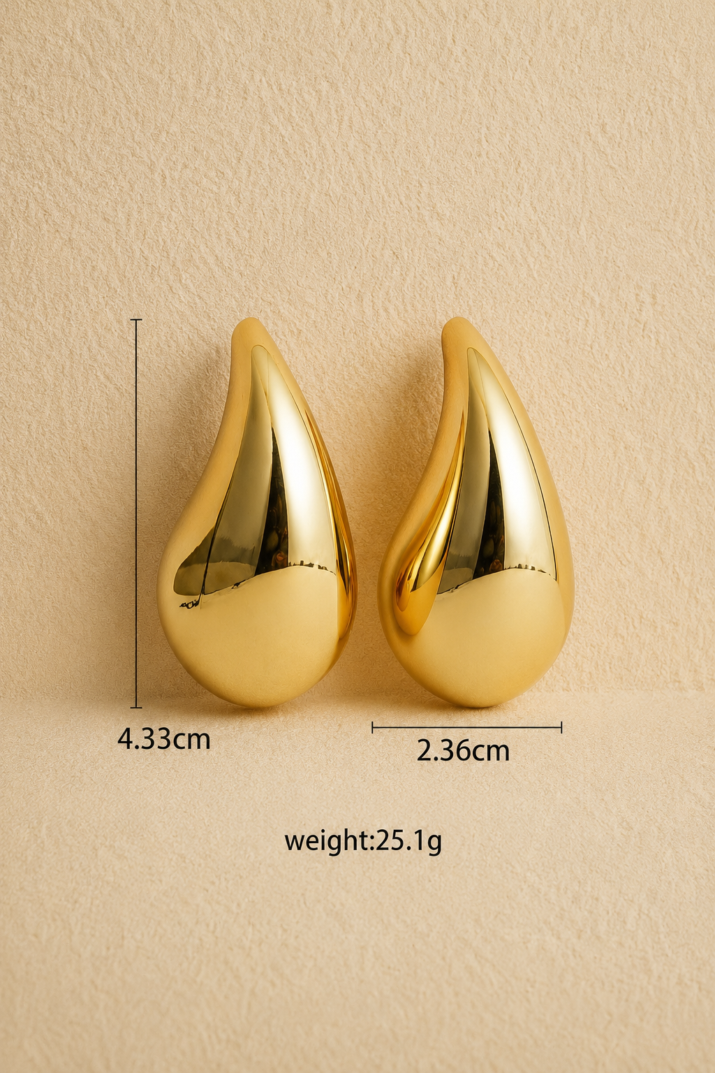 Arabella Oversized Tea Drop Earrings