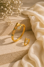 Avril Carved Bangle and Ring