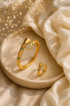 Avril Carved Bangle and Ring