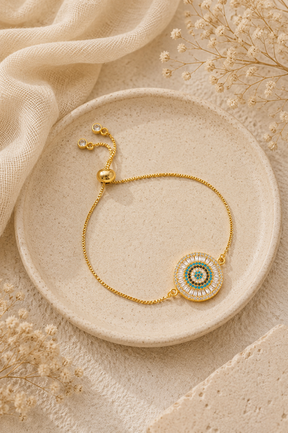 Ayesha Evil Eye Slider Bracelet