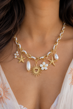 Beach Evil Eye Charms Necklace