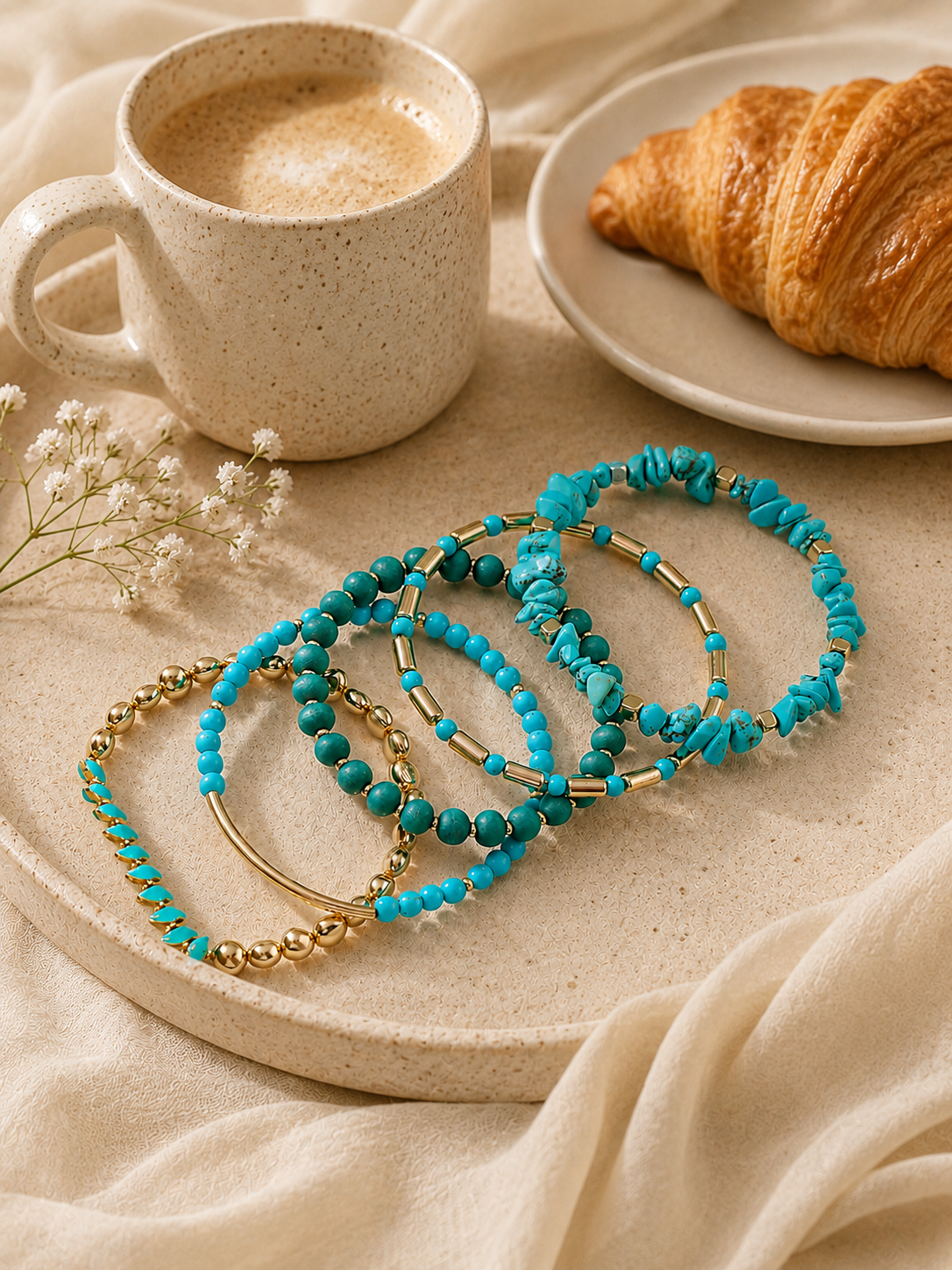 Boho Beaded Bangle Set