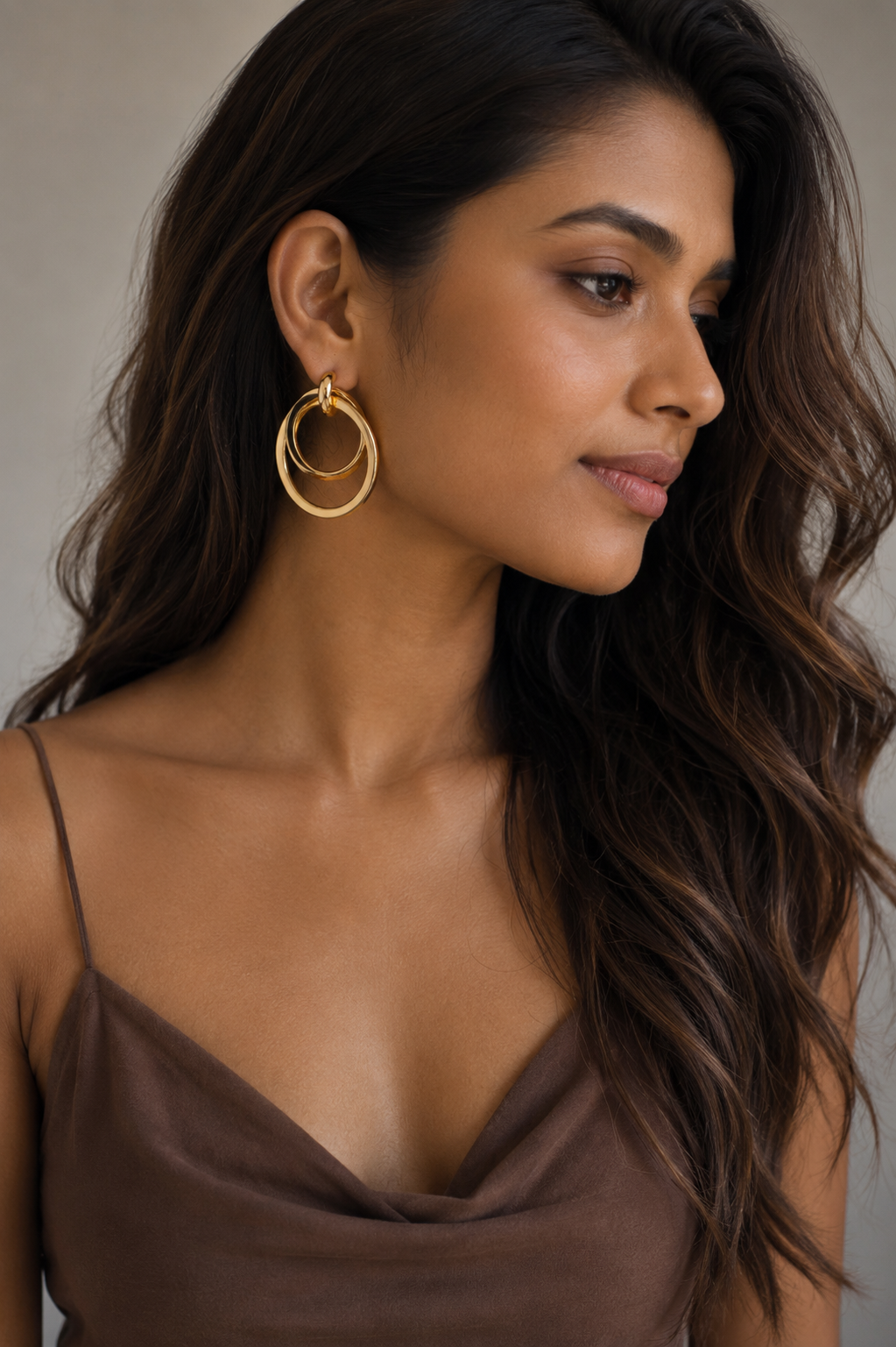 Concentric Gold Hoops