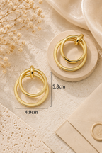 Concentric Gold Hoops