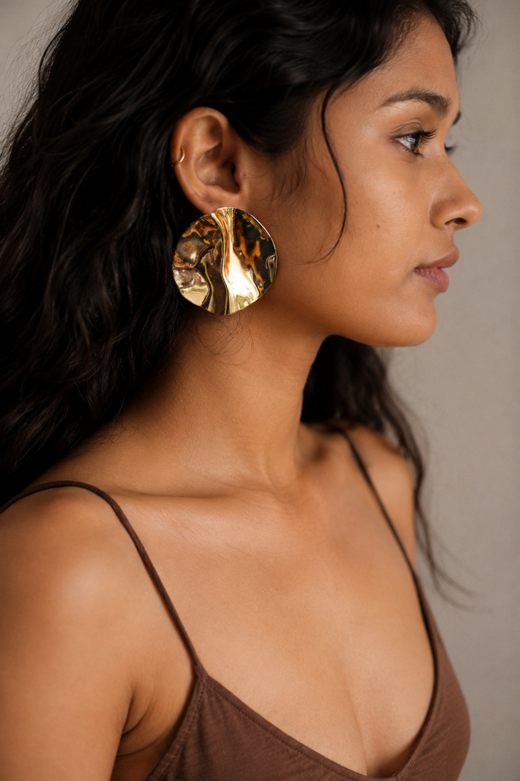 Crumple Metallic Earrings