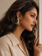 Crumple Metallic Earrings