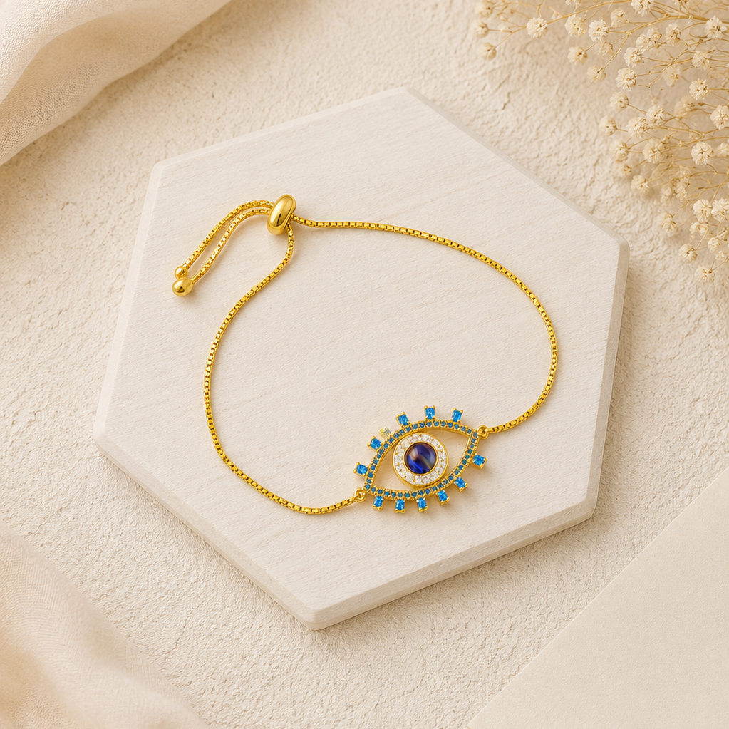 Evil Eye Slider Bracelet for Men