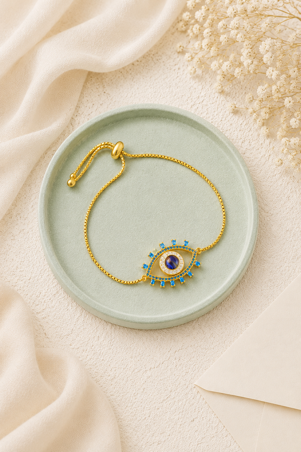 Evil Eye Slider Bracelet for Men