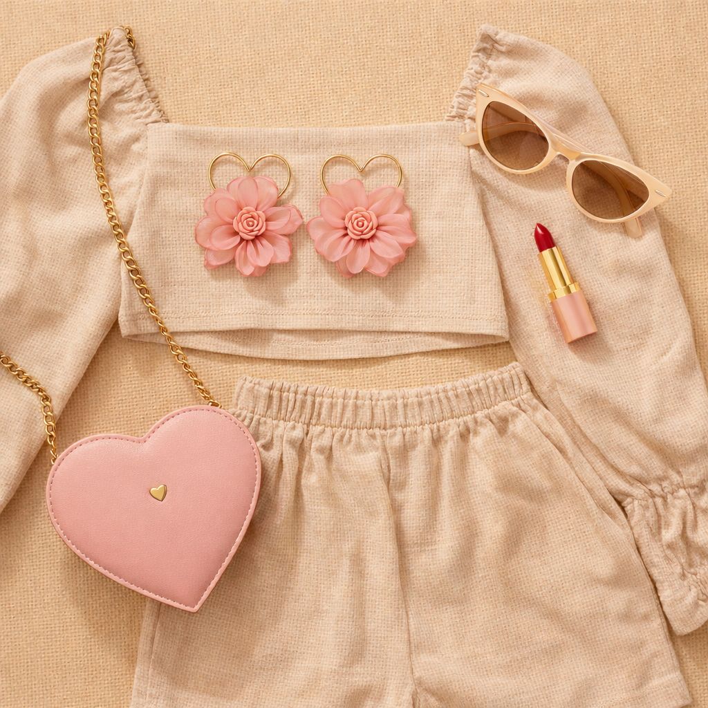 Floral Heart Earrings