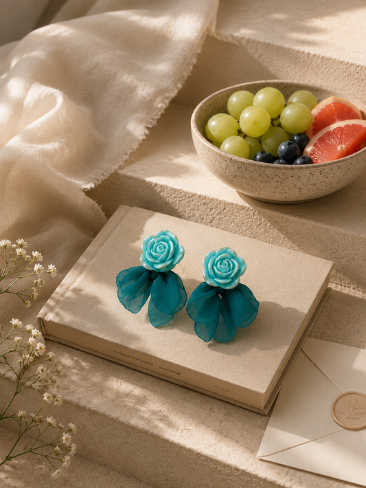 Floral Fabric Earrings