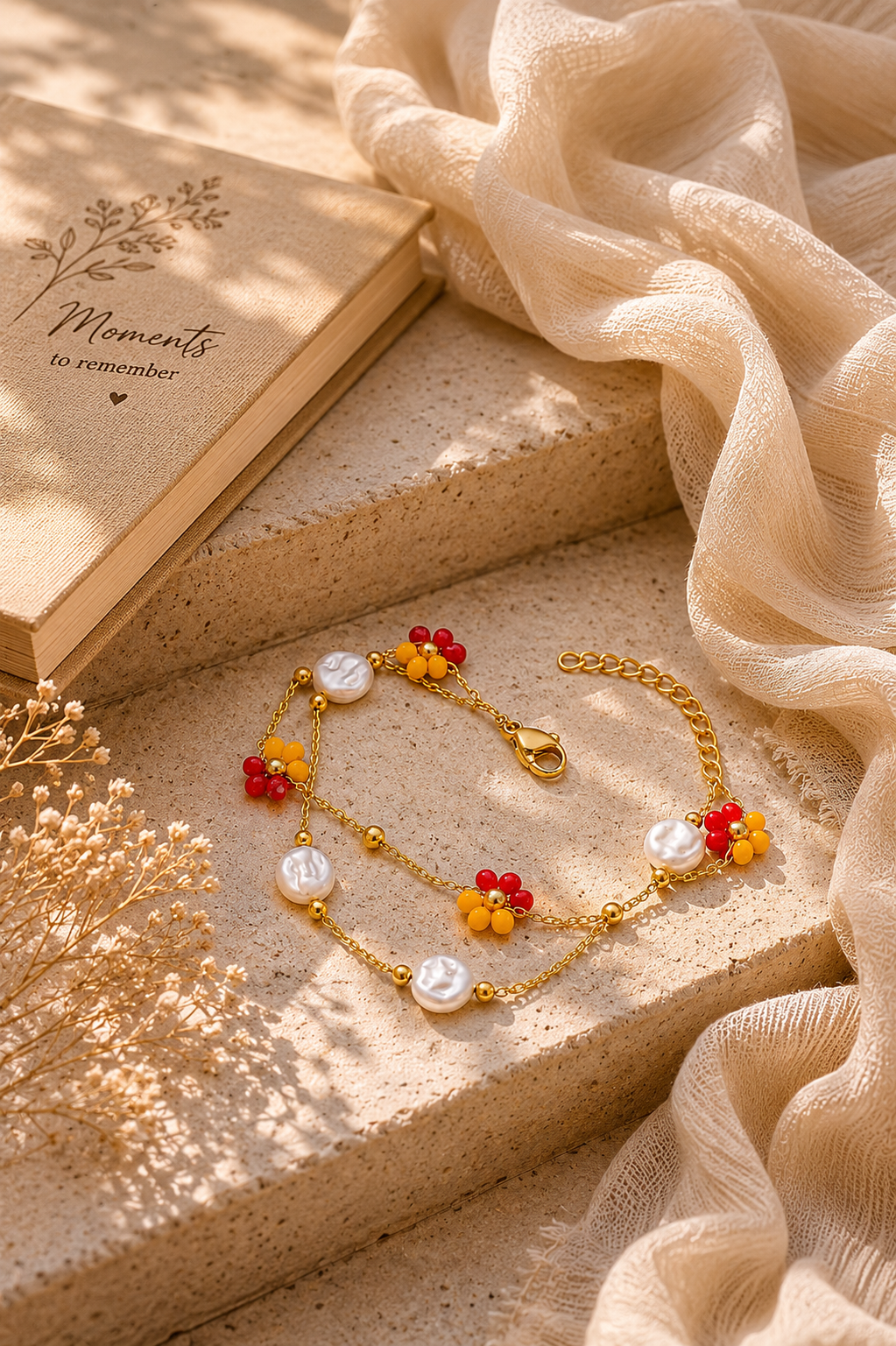 Flower Bead Bracelet