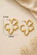 Flower Gold Hoops