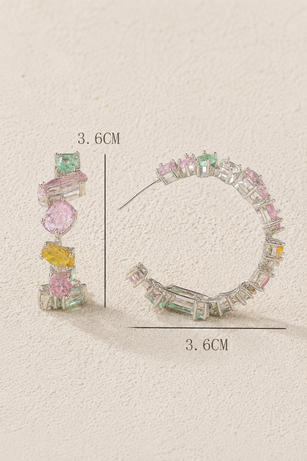 Gemstone Cuff Earrings