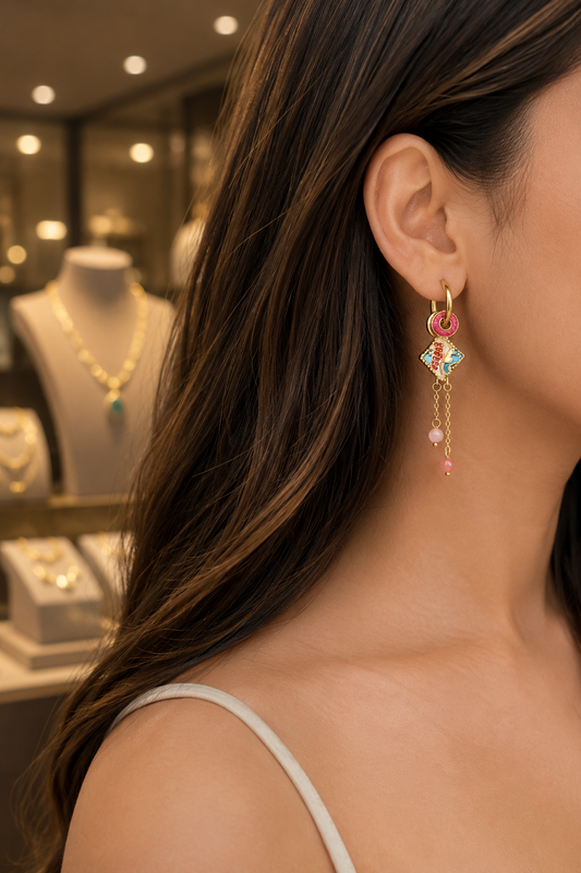 Geometric Dangle Earrings