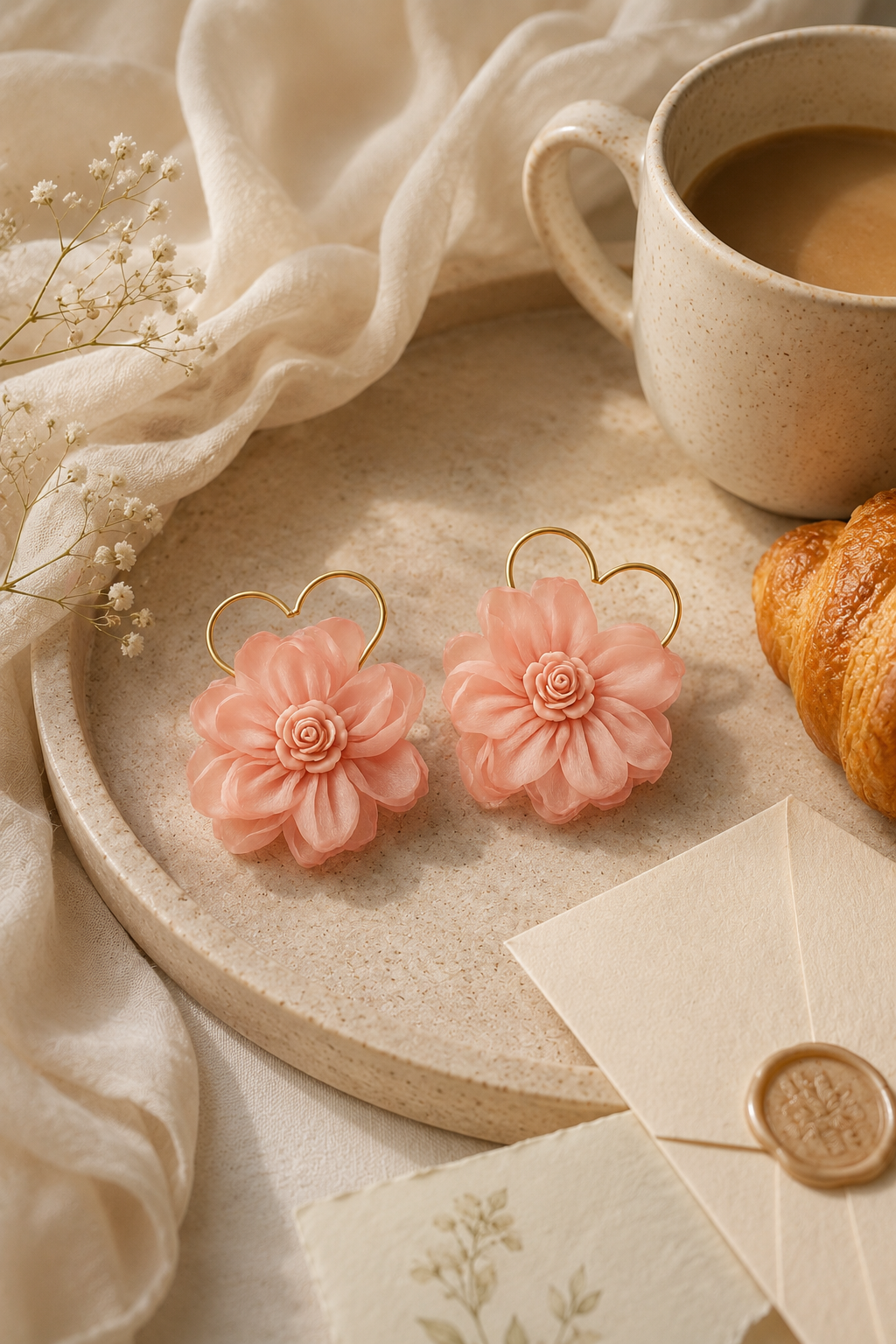 Floral Heart Earrings