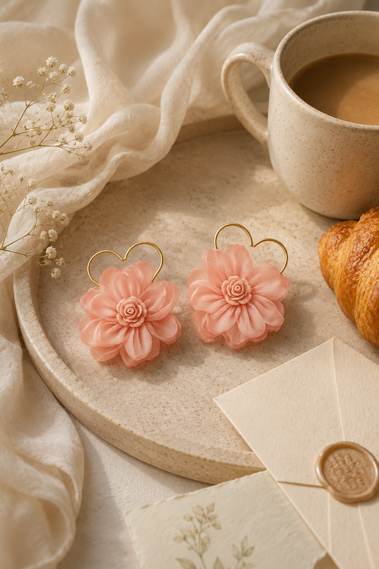 Floral Heart Earrings