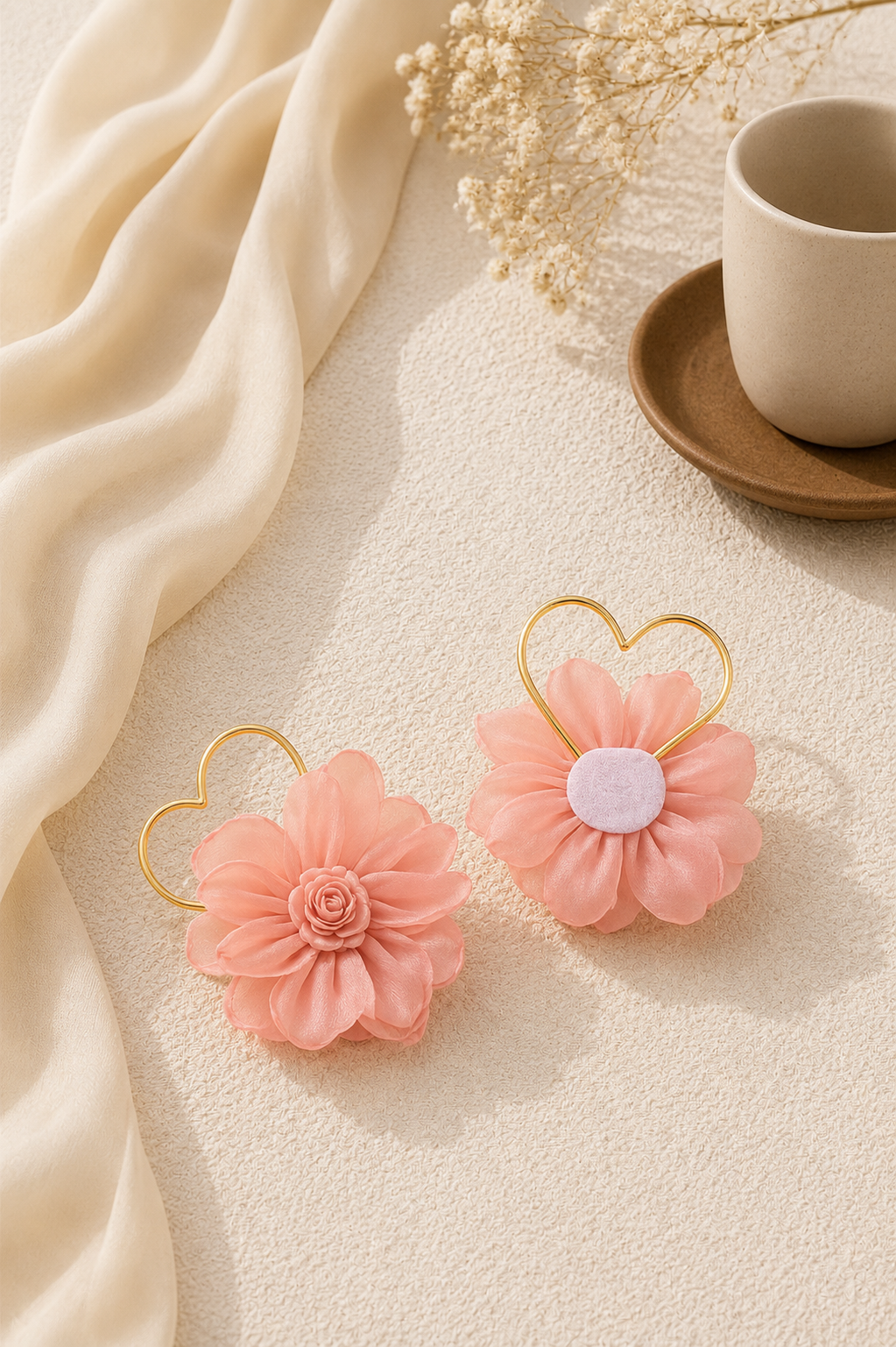 Floral Heart Earrings