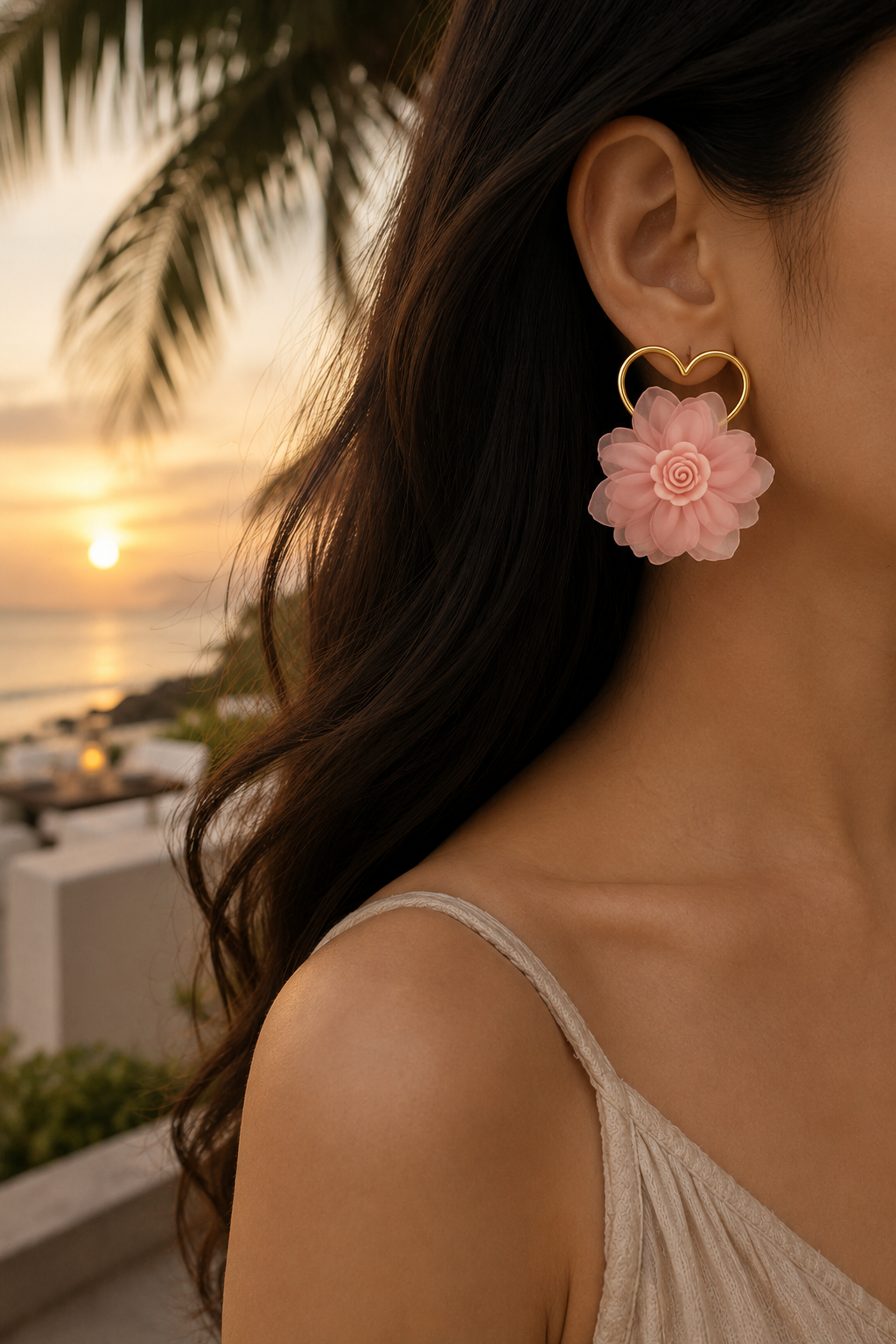 Floral Heart Earrings