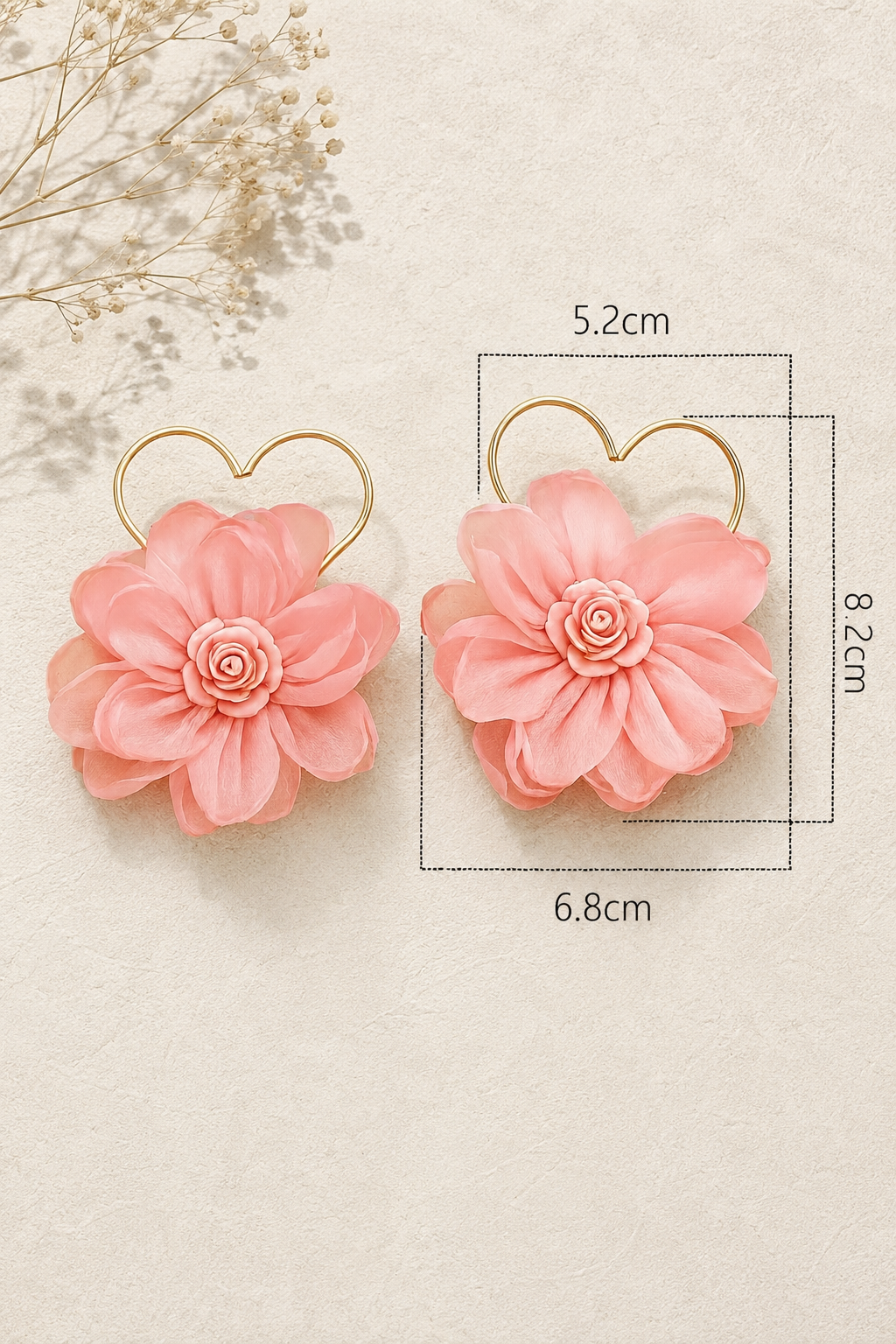 Floral Heart Earrings