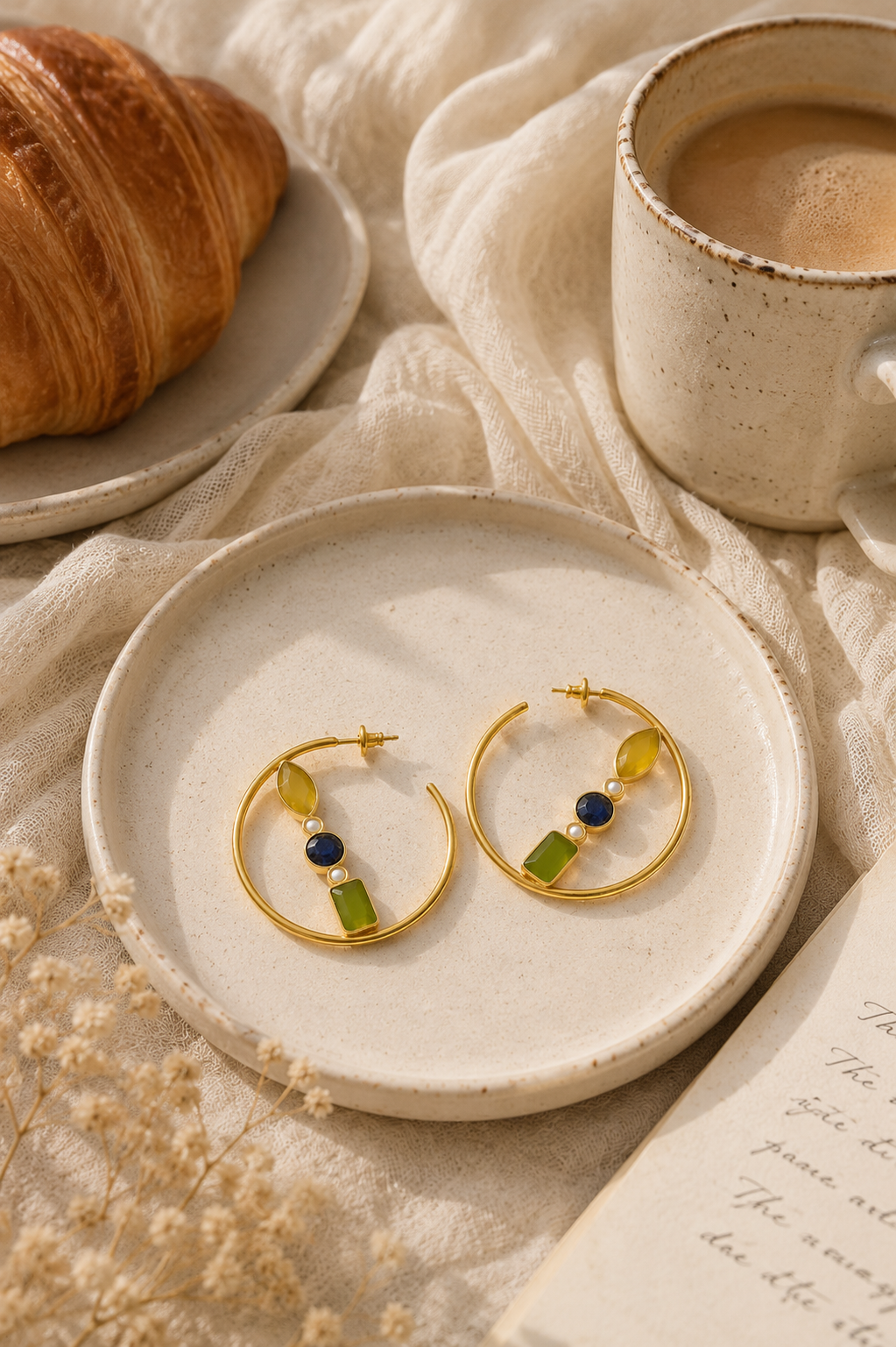 Kylie Gemstone Hoops