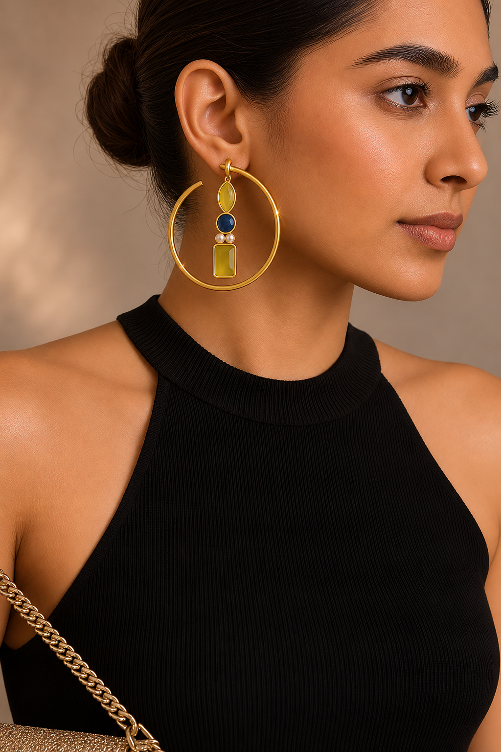 Kylie Gemstone Hoops