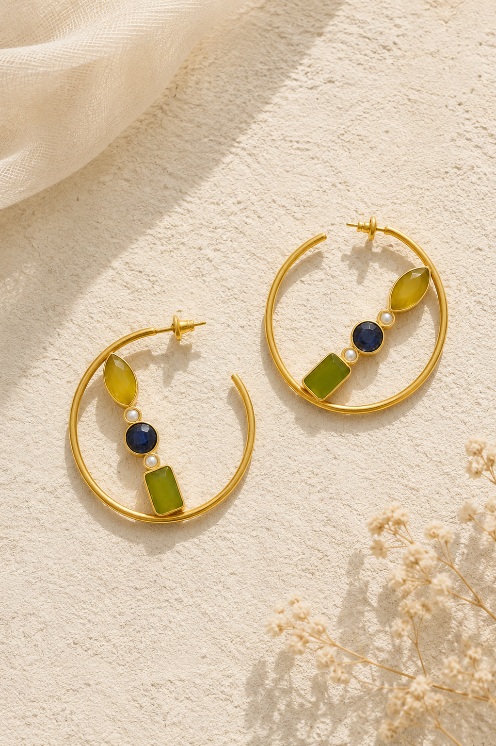 Kylie Gemstone Hoops