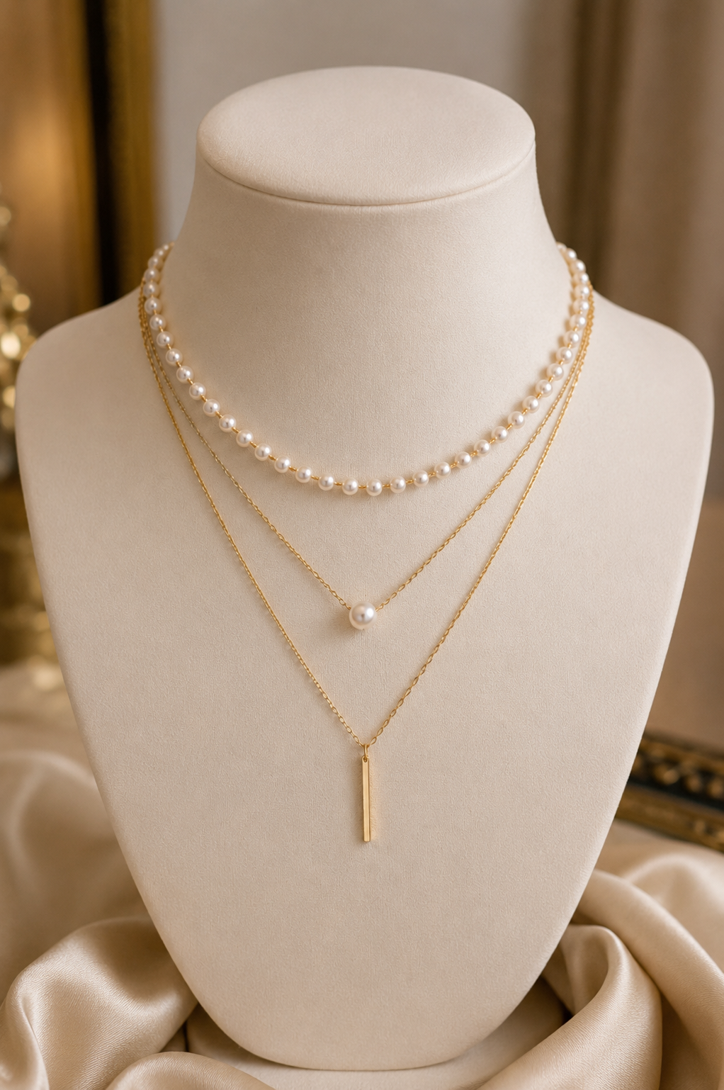 Layered Pearl Necklace