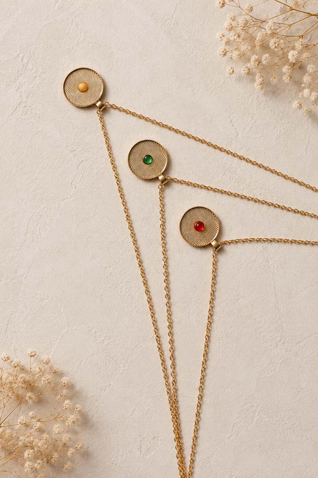 Lisa Round Charm Layered Necklace