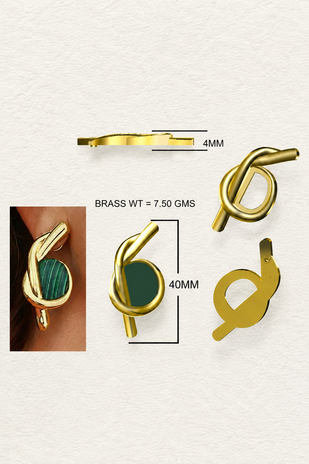 Lola Malachite Earrings