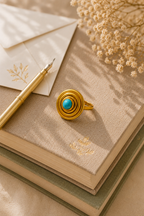 Metallic Stone Ring