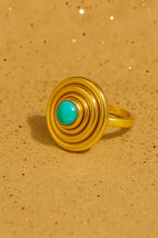 Metallic Stone Ring