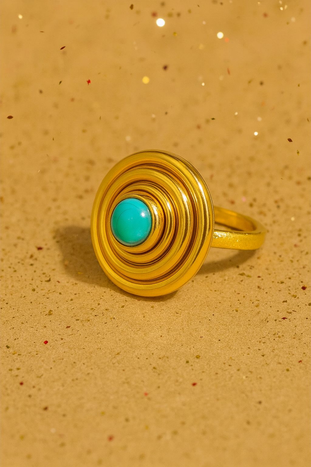 Metallic Stone Ring