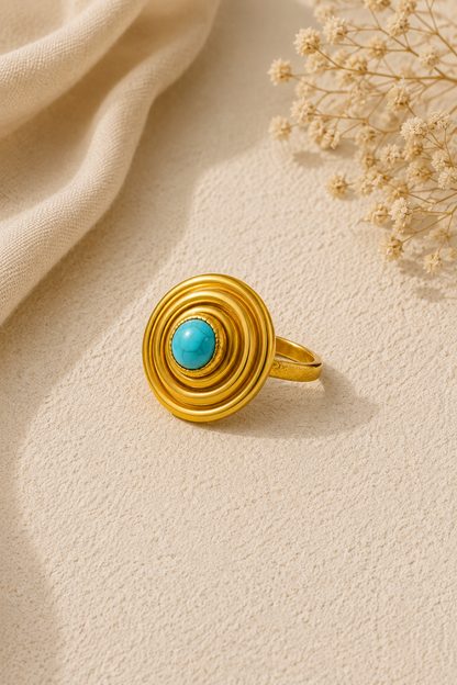 Metallic Stone Ring
