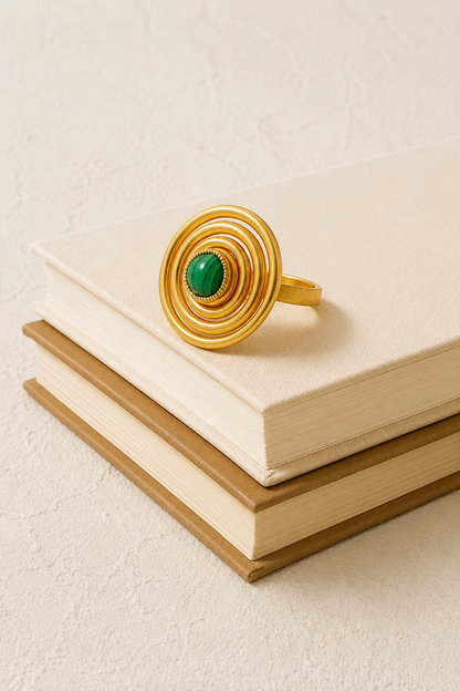 Metallic Stone Ring