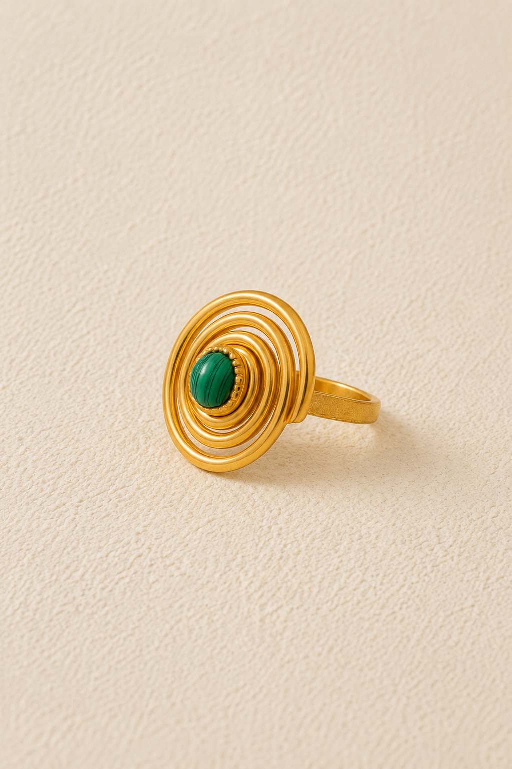 Metallic Stone Ring