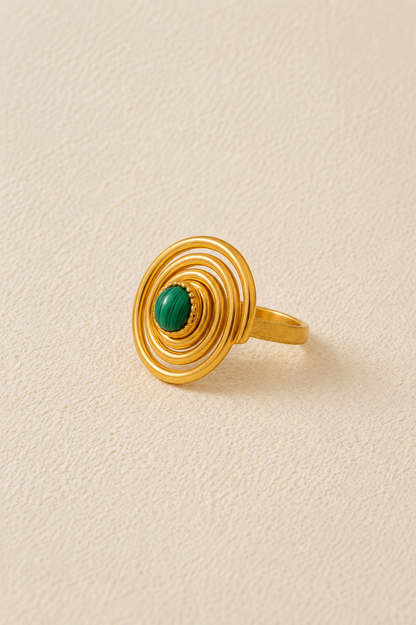 Metallic Stone Ring