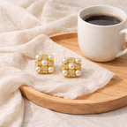 Pearl Square Studs
